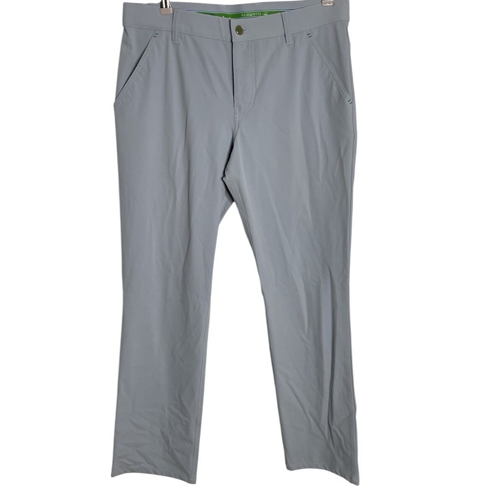 ALBERTO Golf Pants Light Gray Blue  ROOKIE 3xDRY Cooler  Size 50 US 34 X 30